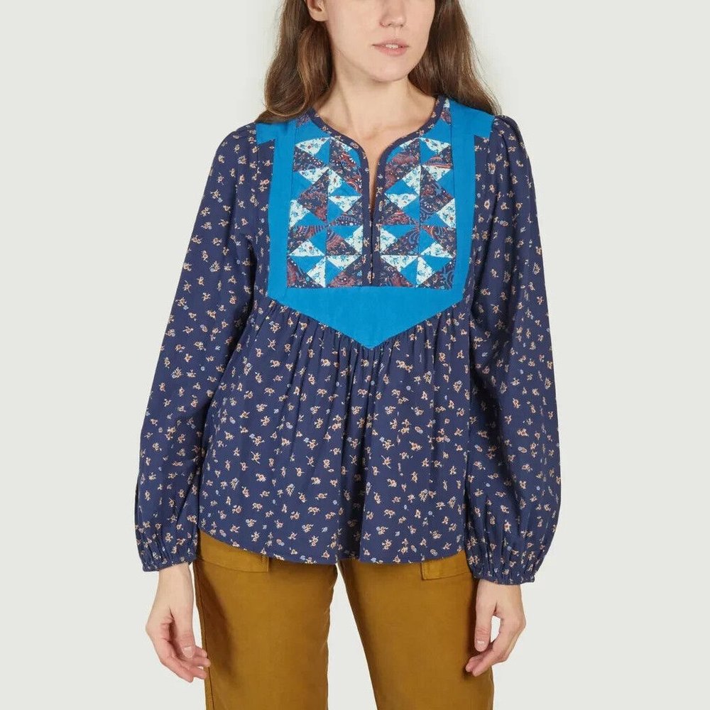 Leon & Harper Cheeky Blouse Floral Printed Printed New S
